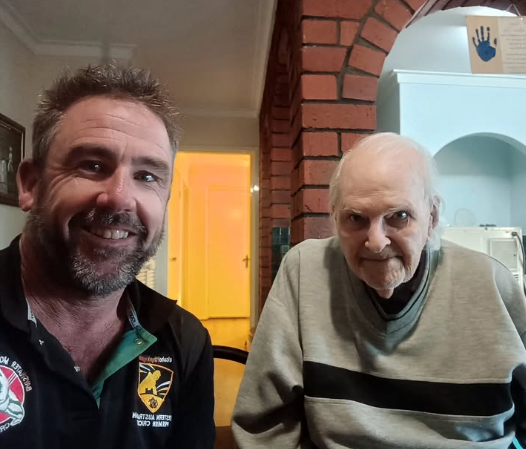 Mel O'Neil at his 100th birthday celebration